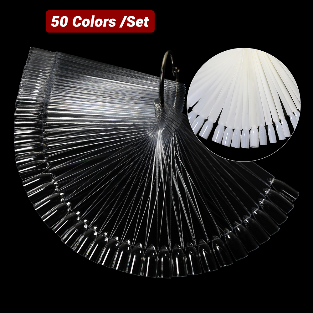 Contour Palette Stick - 50Pcs False Nail Display Sticks Clear