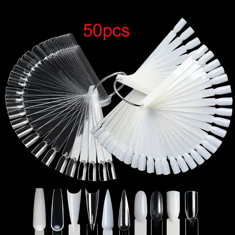 Contour Palette Stick - 50 Nail Sample Sticks with Rings,