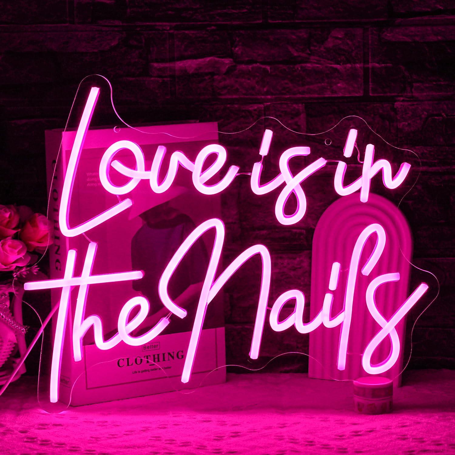 Love Is In The Nails Neon Sign - огляд і ціна Beauty No Makeup