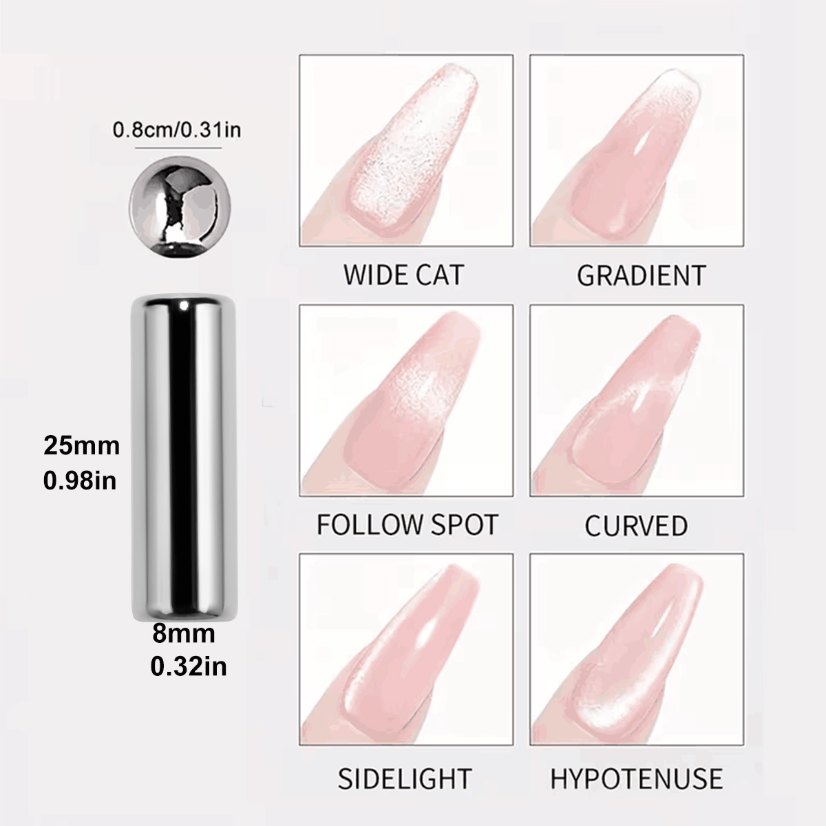 2pcs Magnet Steel Ball Nail Ar - огляд і ціна Contour Palette Stick