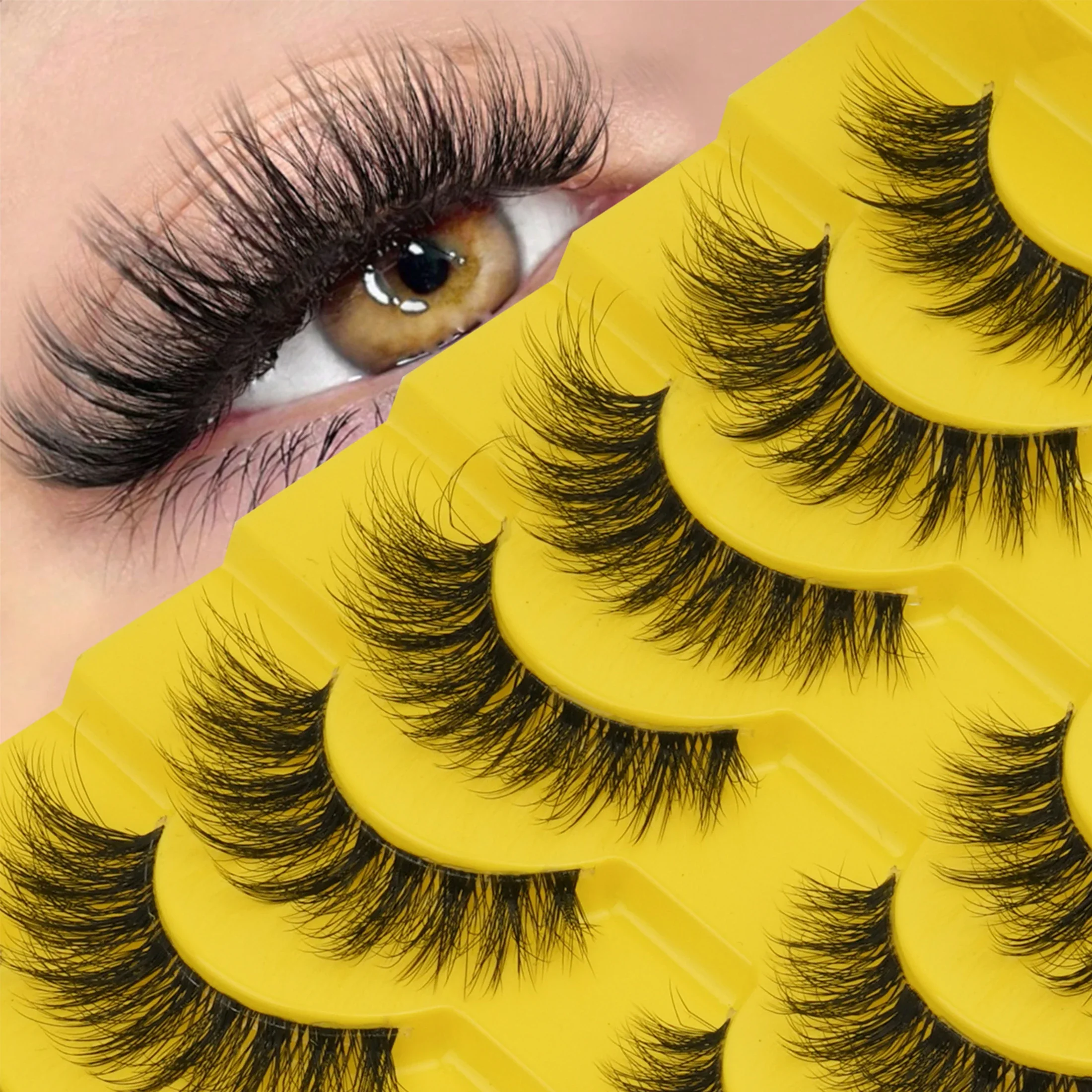 5 Pairs Messy Fluffy Strip Fal - огляд і ціна Beauty Makeup Women
