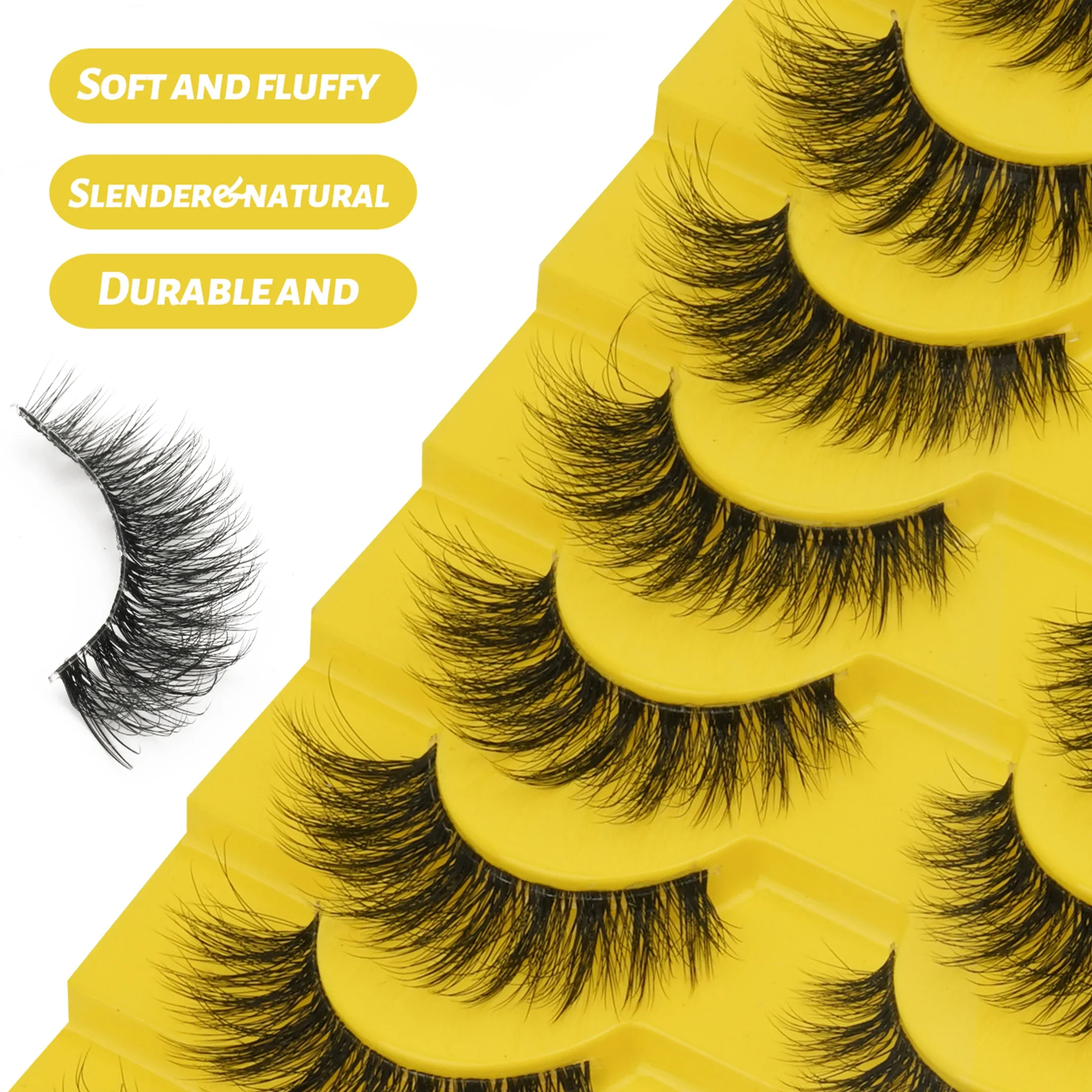 5 Pairs Messy Fluffy Strip Fal - огляд і ціна Beauty Makeup Women